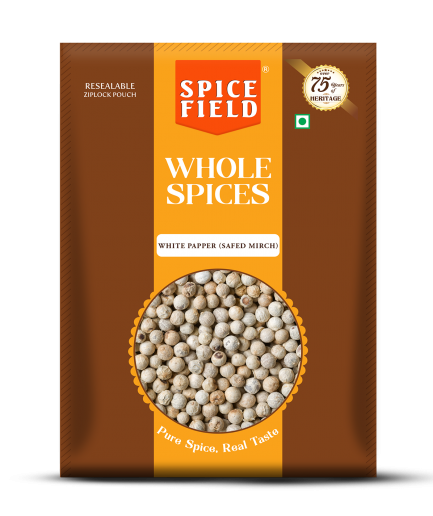 3D Whole spice Packshot 250 g New_ White Papper (Safed Mirch)