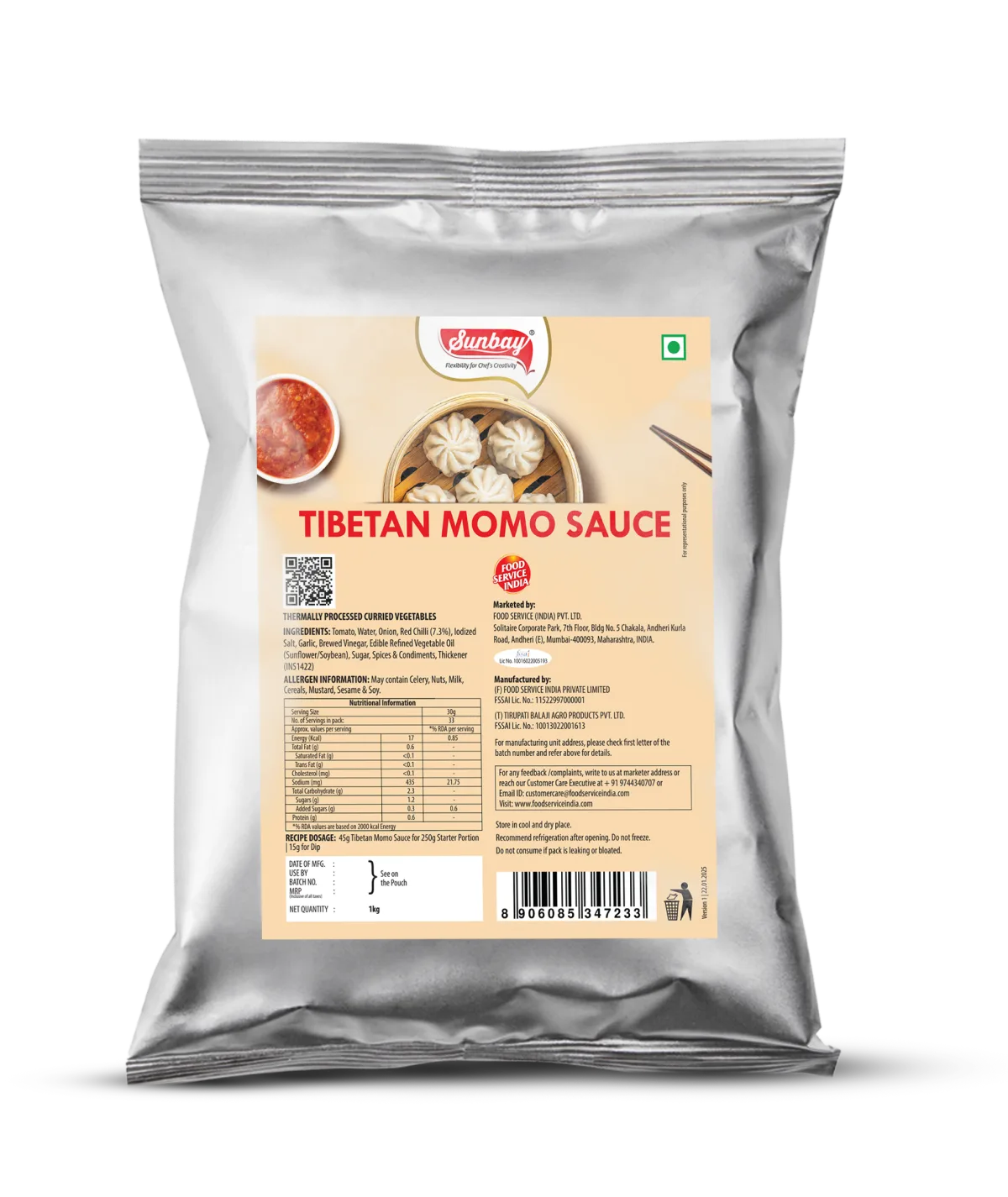 3D Tibetan Momo Label